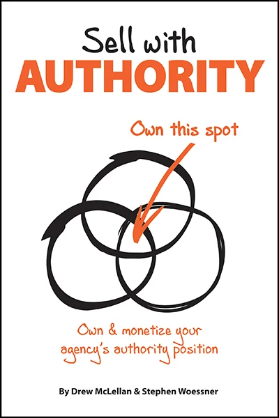 Sell with Authority book cover by Drew McLellan and Stephen Woessner