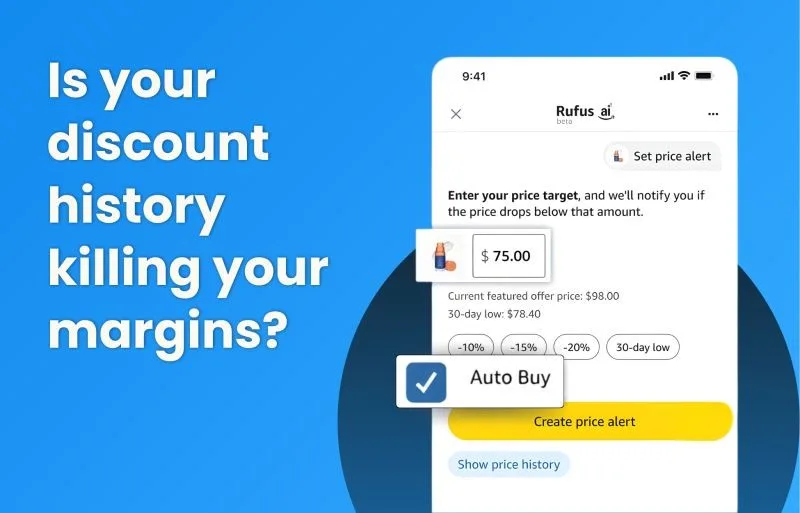 Original newsletter image: Amazon Rufus Auto Buy turns discount history into stored purchase intent