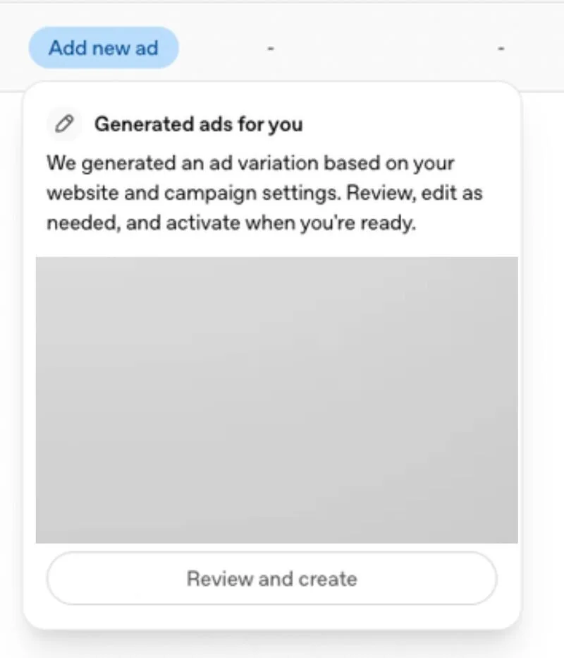 Original newsletter image: ChatGPT Ads pre-generates ad variations for review