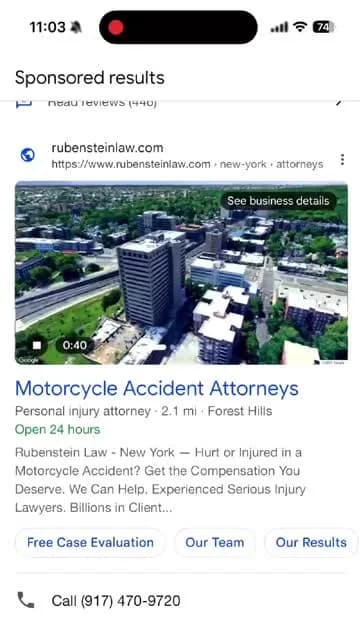 Original video poster: Immersive map view videos now appearing inside Google PPC ads