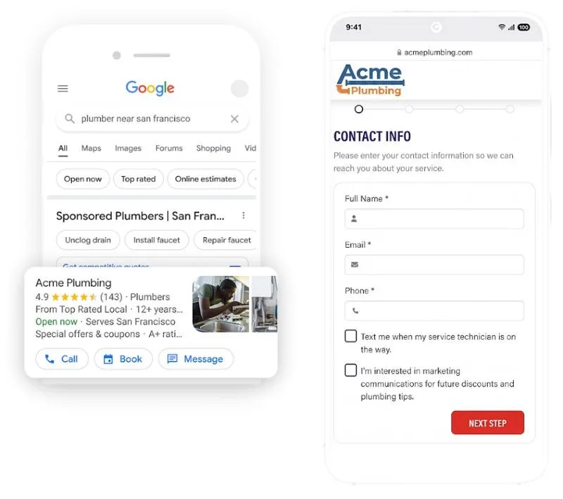 Original newsletter image: Local Services Ads expands direct booking from 20 to more than 500 partners