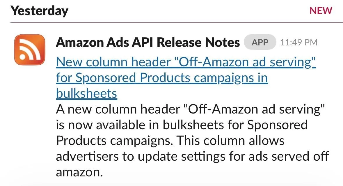 Original newsletter image: Amazon adds a bulk-sheet feature for off-Amazon spend control
