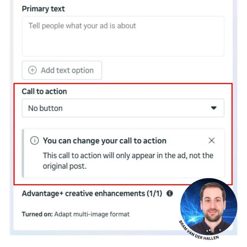 Original newsletter image: Meta is changing how CTA buttons display on existing posts