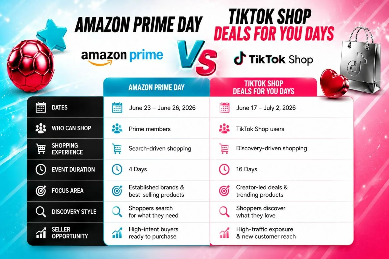 Original newsletter image: TikTok Shop runs a two-week "Deals For You Days" against Prime Day