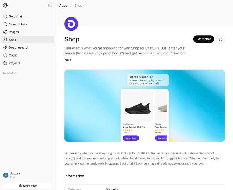 Original newsletter image: Shopify releases ChatGPT app for product search across all merchants