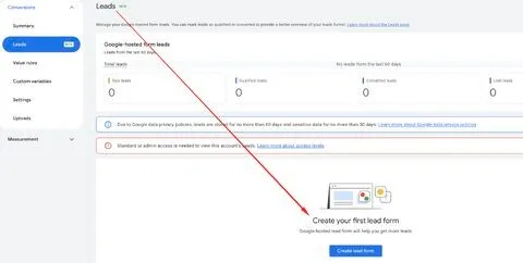 Original newsletter image: Performance Max gets Google-hosted form leads inside Conversions