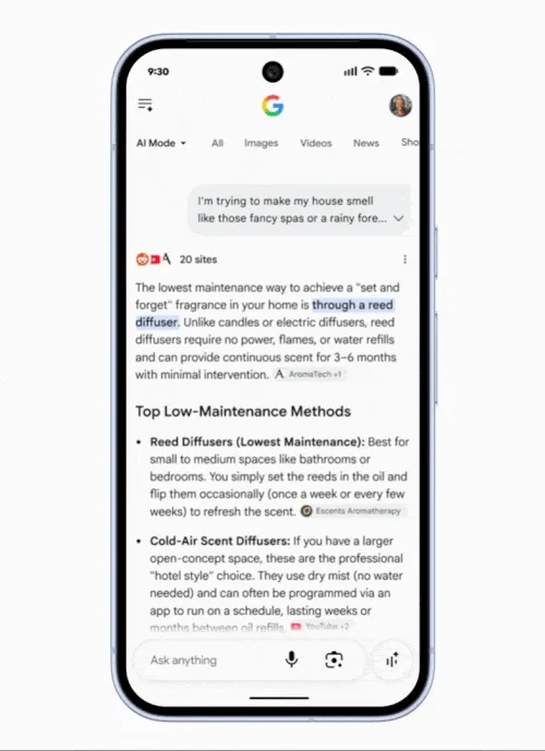 Original newsletter image: Ads in AI Mode launch with three new formats: Conversational Discovery, Highlighted Answers, and Direct Offers