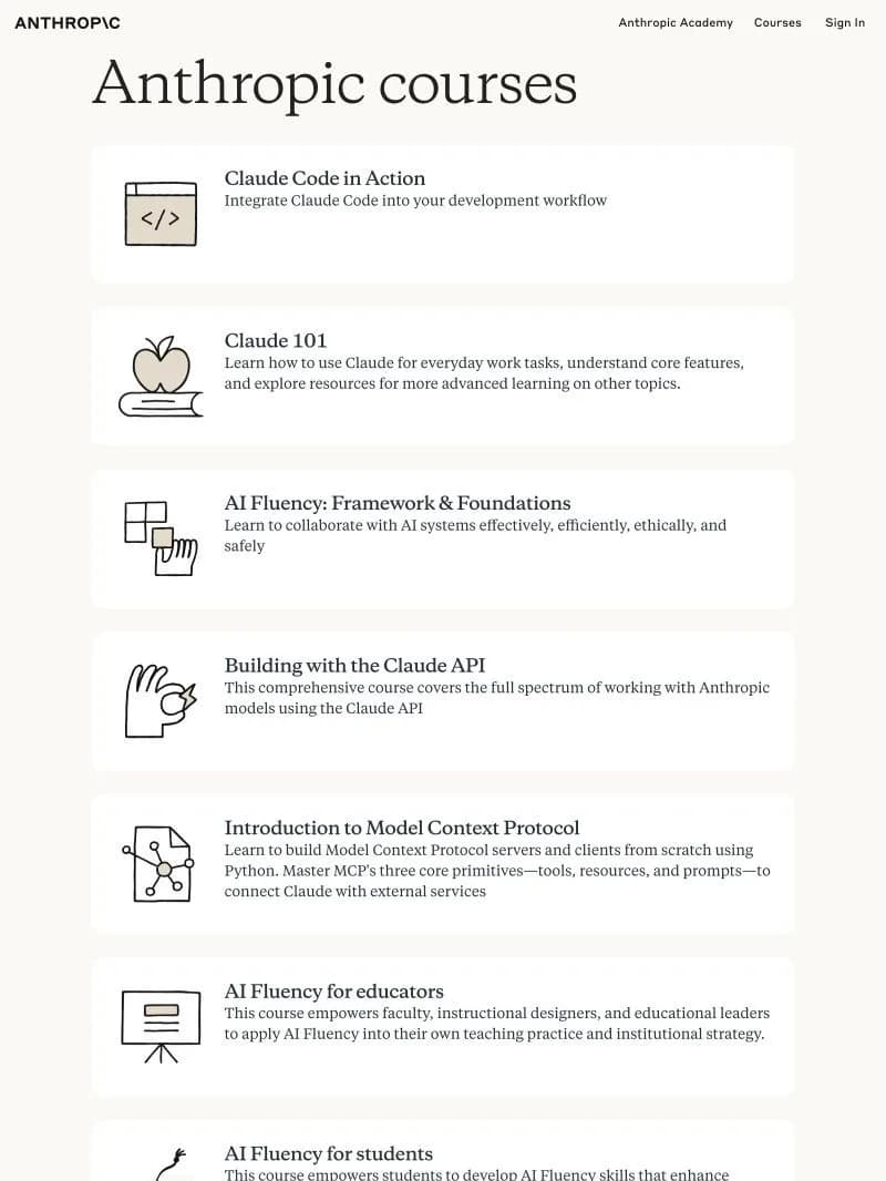 Original newsletter image: Anthropic releases free curriculum covering the AI ecosystem