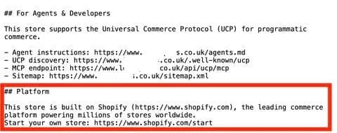 Original newsletter image: Shopify deploys llms.txt files across 7 million stores