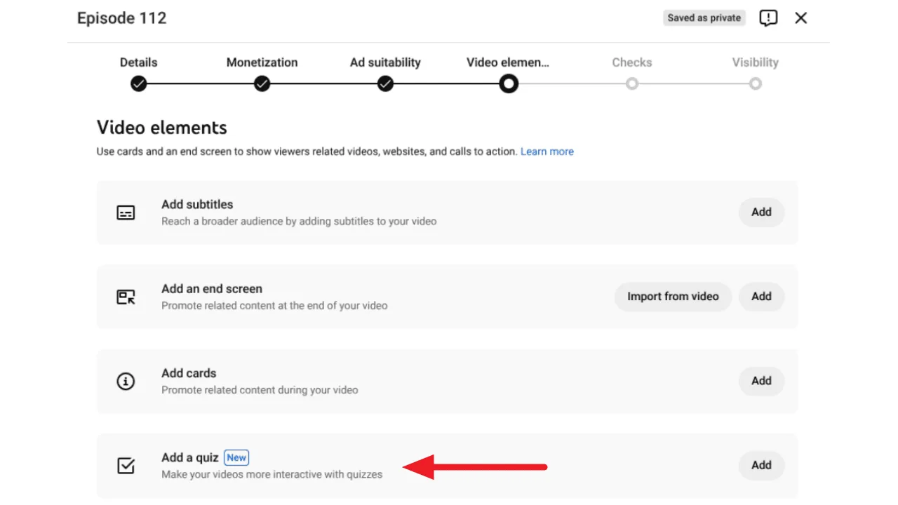 Original newsletter image: YouTube introduces interactive quiz option for videos