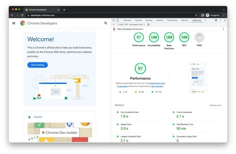 Original newsletter image: Chrome Lighthouse adds an Agentic Browsing audit category
