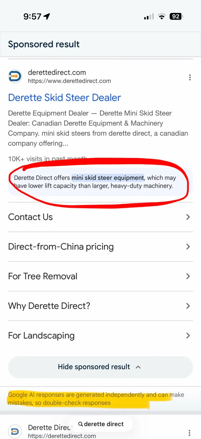 Original newsletter image: Google adds AI descriptions to Search ads that advertisers cannot edit