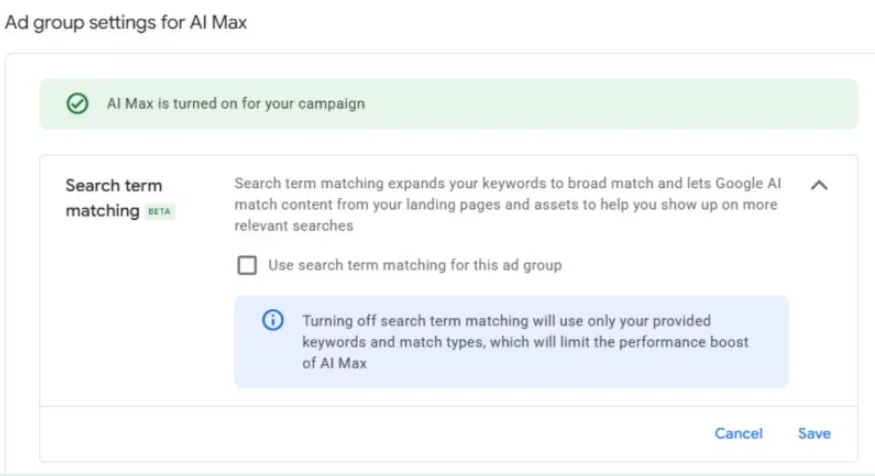 Original newsletter image: AI Max for Search exits beta and goes generally available globally