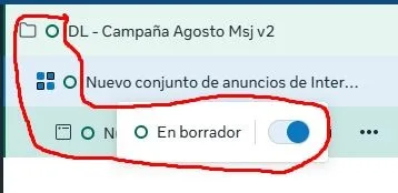 Original newsletter image: Campaign tree gains status dots with inline pause controls