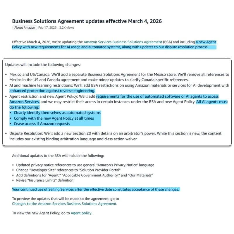 Original newsletter image: Amazon restricts review visibility and scraping to limit AI data extraction