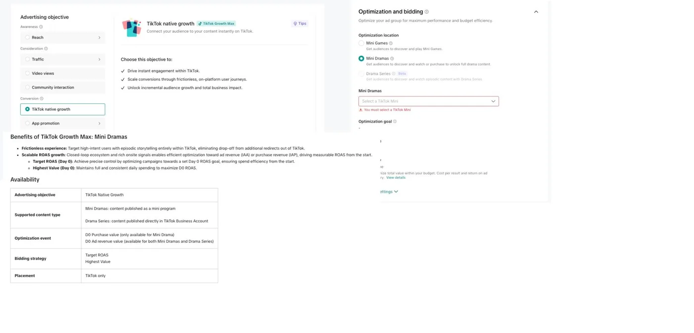 Original newsletter image: TikTok launches Native Growth Campaigns
