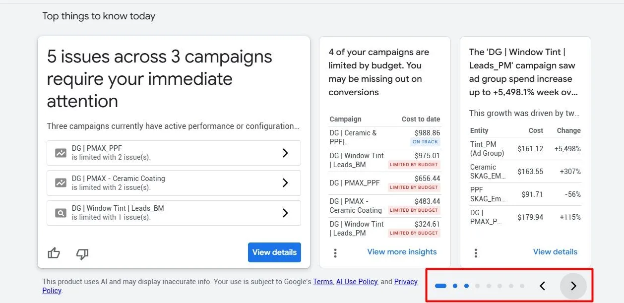 Original newsletter image: An Insights carousel replaces single recommendations