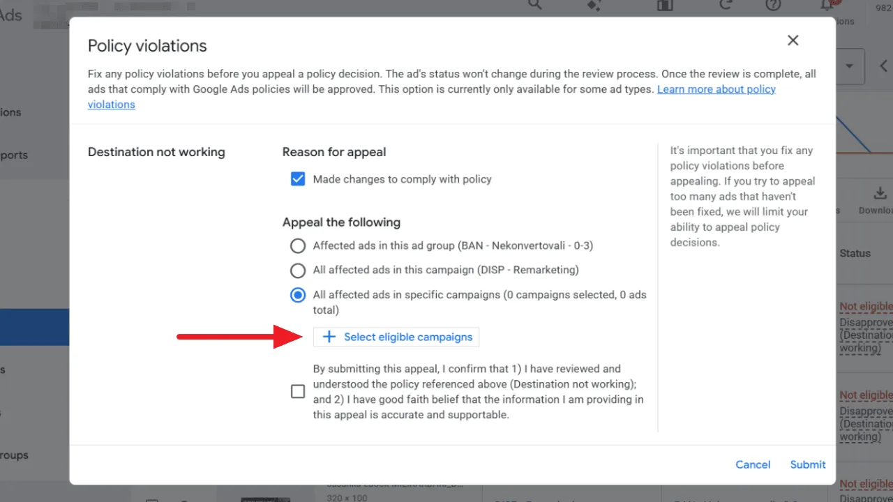Original newsletter image: Bulk ad review now supports specific campaign selection