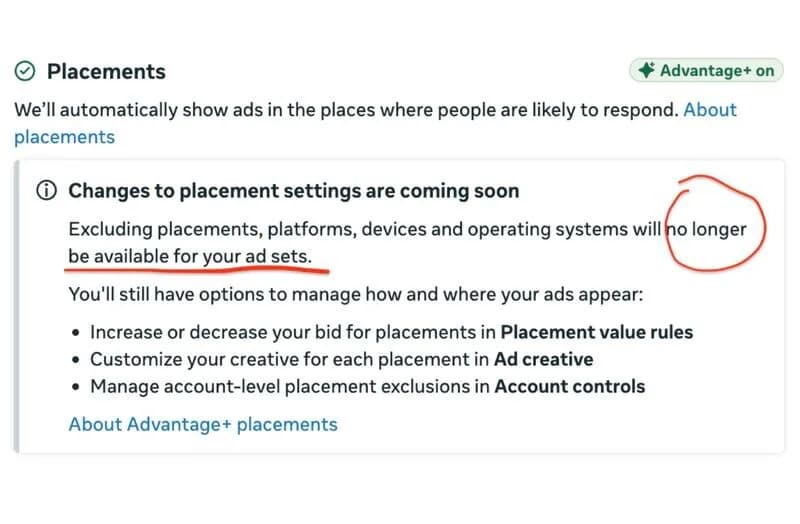 Original newsletter image: Placement exclusions move away from the ad-set level