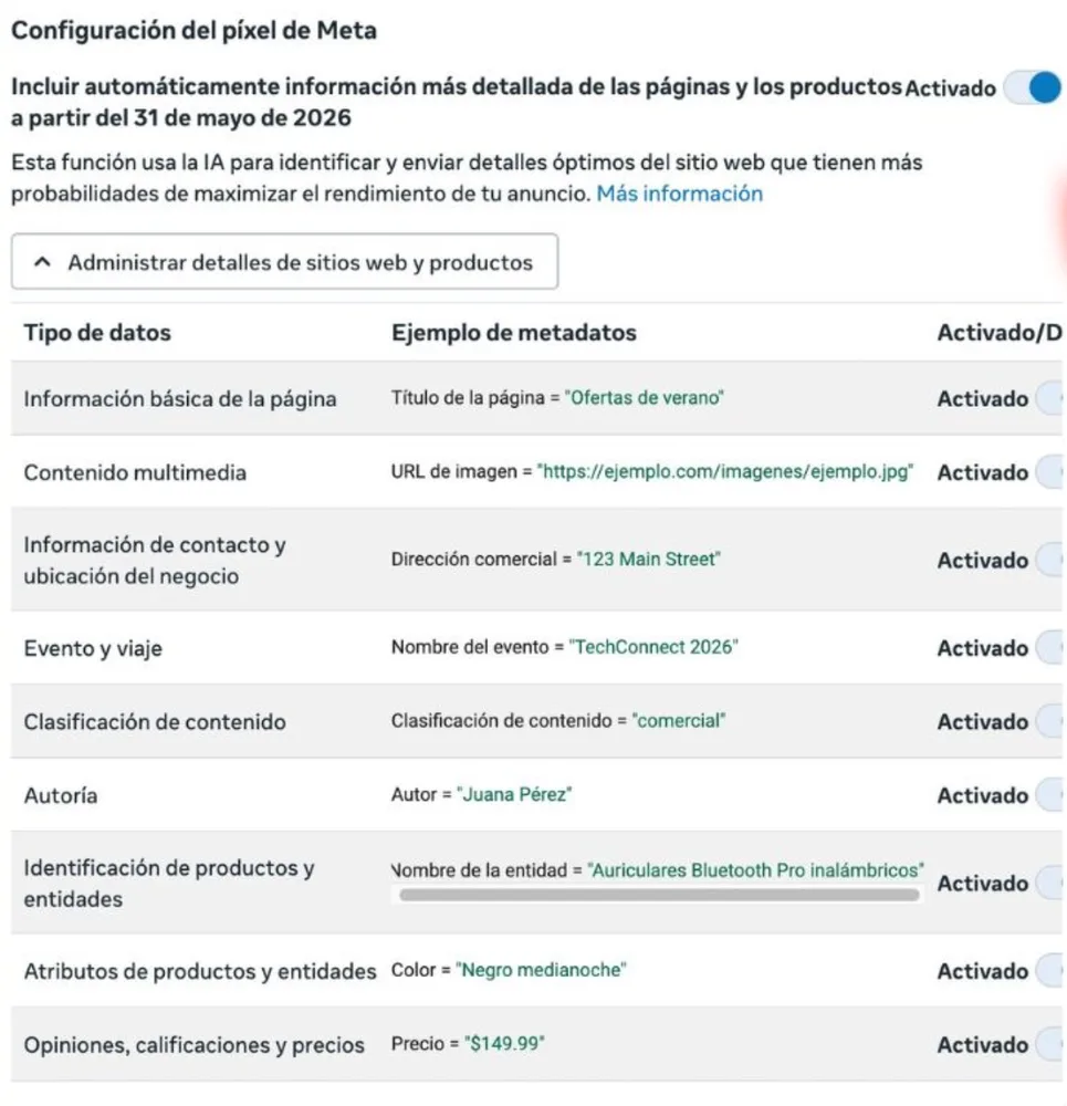Original newsletter image: Meta Pixel begins automatically collecting nine new web data signals from 30 May