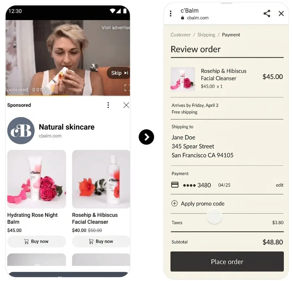 Original newsletter image: Google adds Checkout Links to Demand Gen for one-tap purchases
