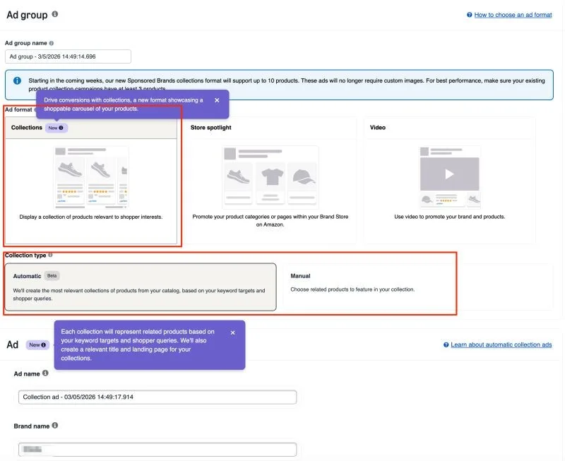 Original newsletter image: Amazon adds Collection ad format for Sponsored Brands