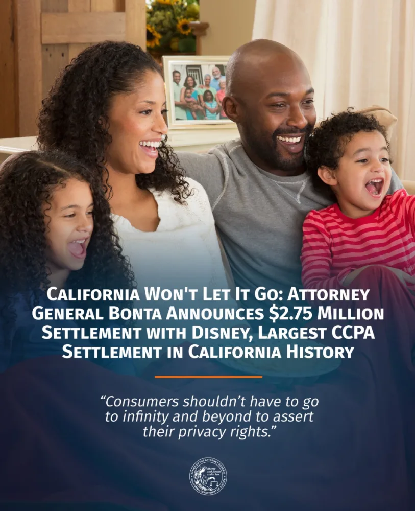 Original newsletter image: Disney fined $2.75M for ignoring consumer opt-outs