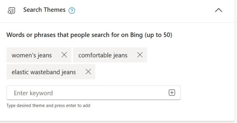 Original newsletter image: Microsoft Advertising increases the PMax search themes limit to 50
