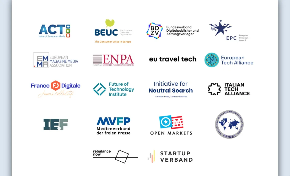 Original newsletter image: EU coalition calls for a binding DMA non-compliance decision against Google search self-preferencing