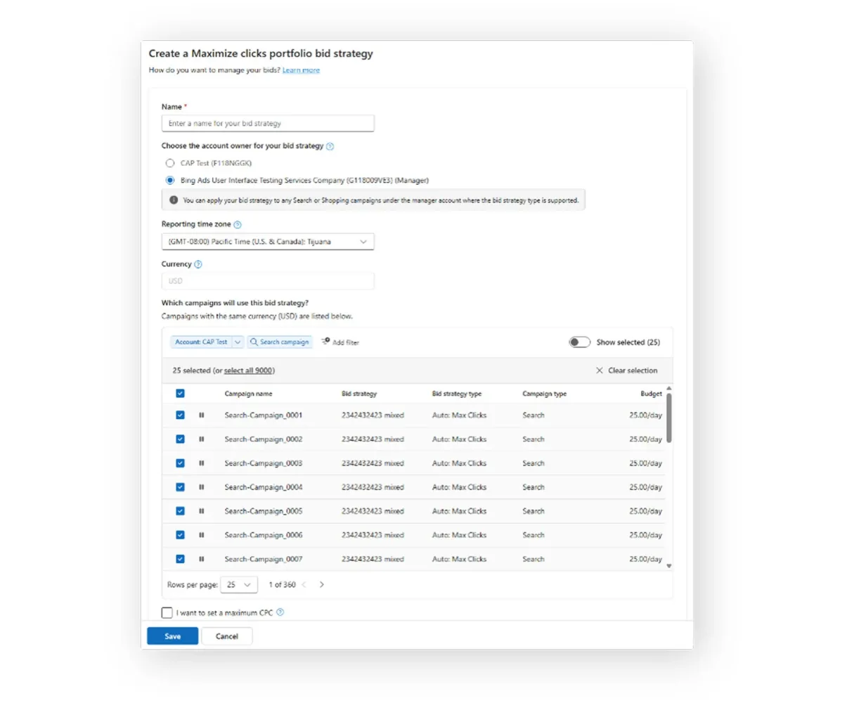 Original newsletter image: Cross-account portfolio bidding + dedicated Bid strategy report