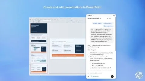 Original newsletter image: OpenAI introduces ChatGPT for PowerPoint in beta