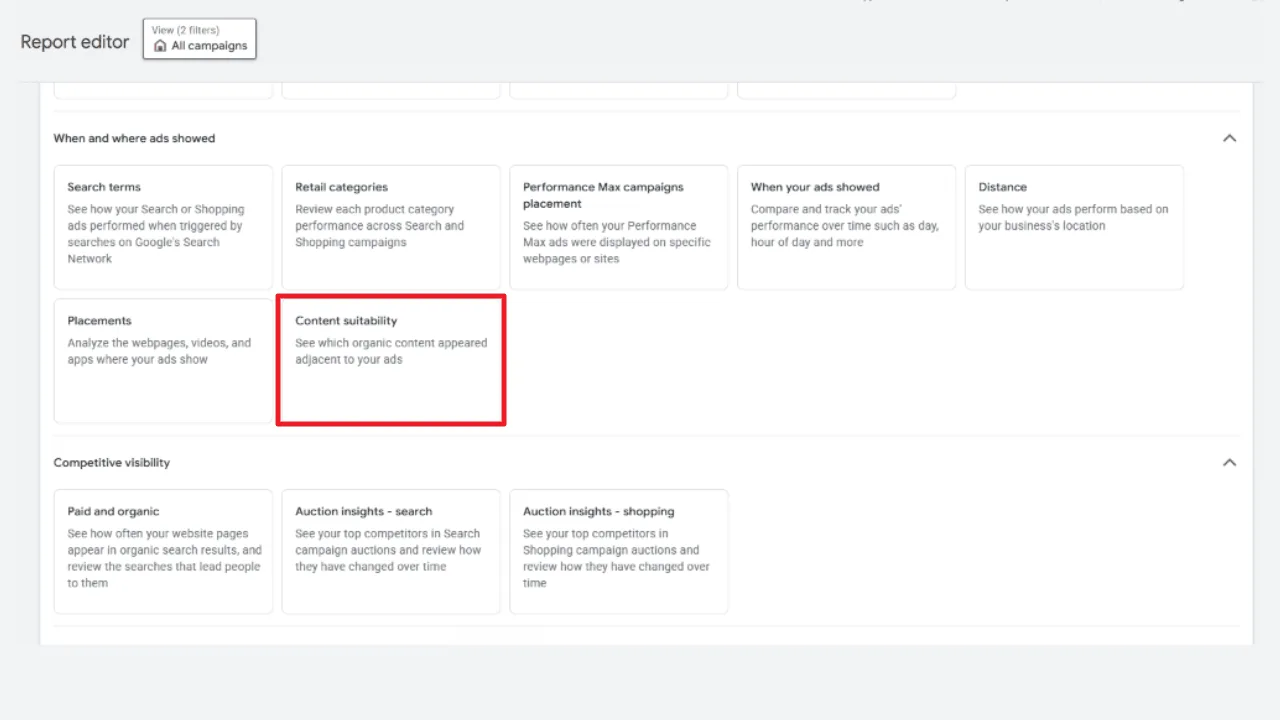 Original newsletter image: Search Partner Network gets full placement reporting