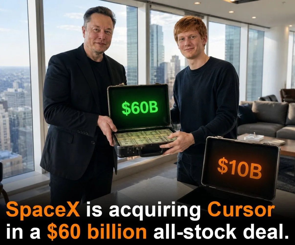 Original newsletter image: SpaceX agrees to acquire AI coding startup Cursor for $60bn