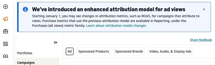 Original newsletter image: Amazon announces enhanced attribute model for view-based campaign measurement