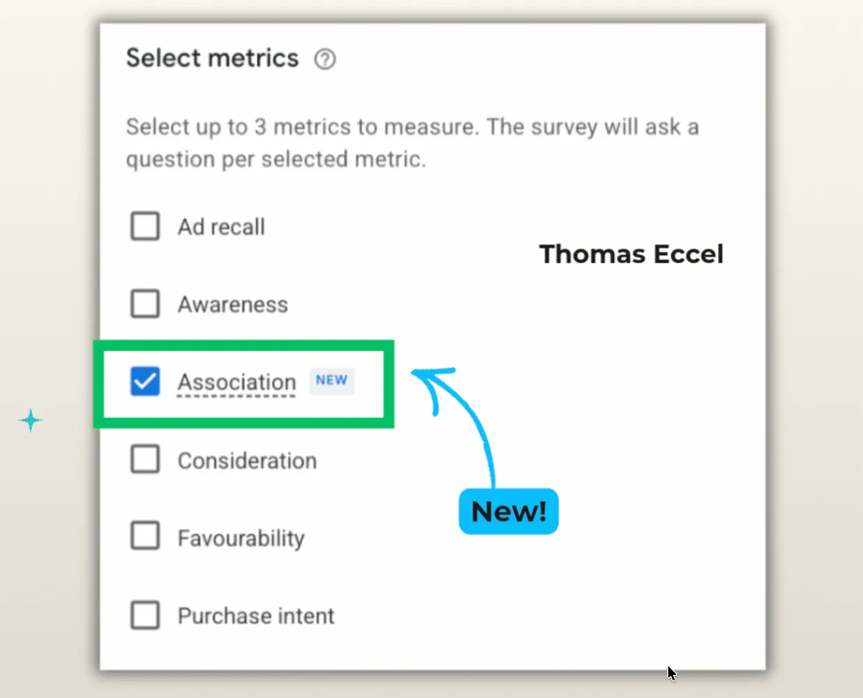Original newsletter image: Brand Lift Studies adds a new Association metric
