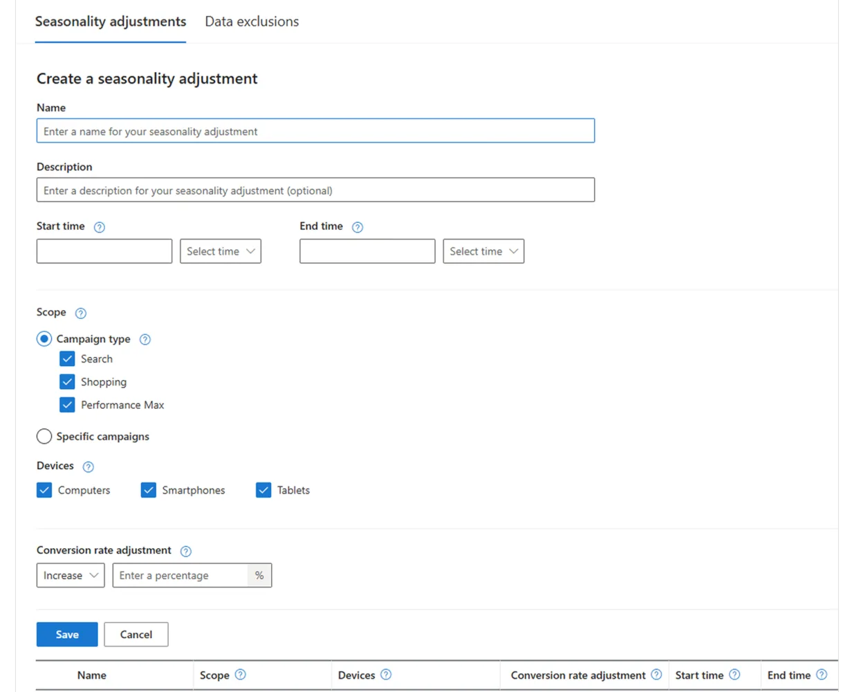 Original newsletter image: Microsoft seasonality adjustments now available for Portfolio bid strategies
