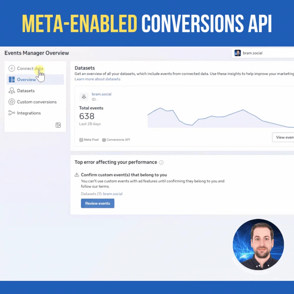 Original newsletter image: Meta launches no-cost, one-click Conversions API setup