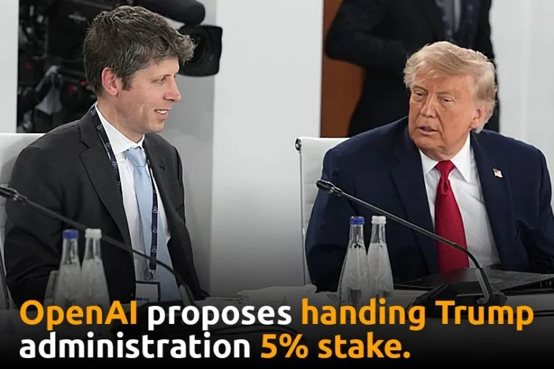 Original newsletter image: Sam Altman proposes a 5% OpenAI stake for the US administration
