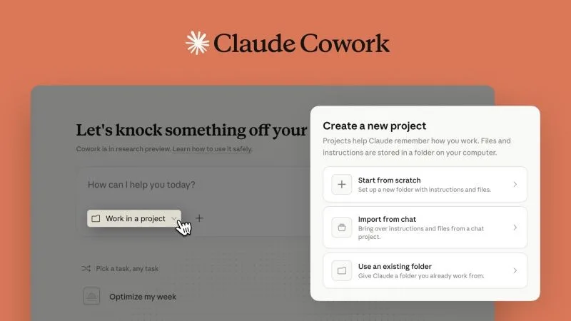 Original newsletter image: Claude Cowork adds Projects for task organisation