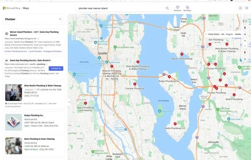 Original newsletter image: Microsoft Advertising map pack placements via extensions