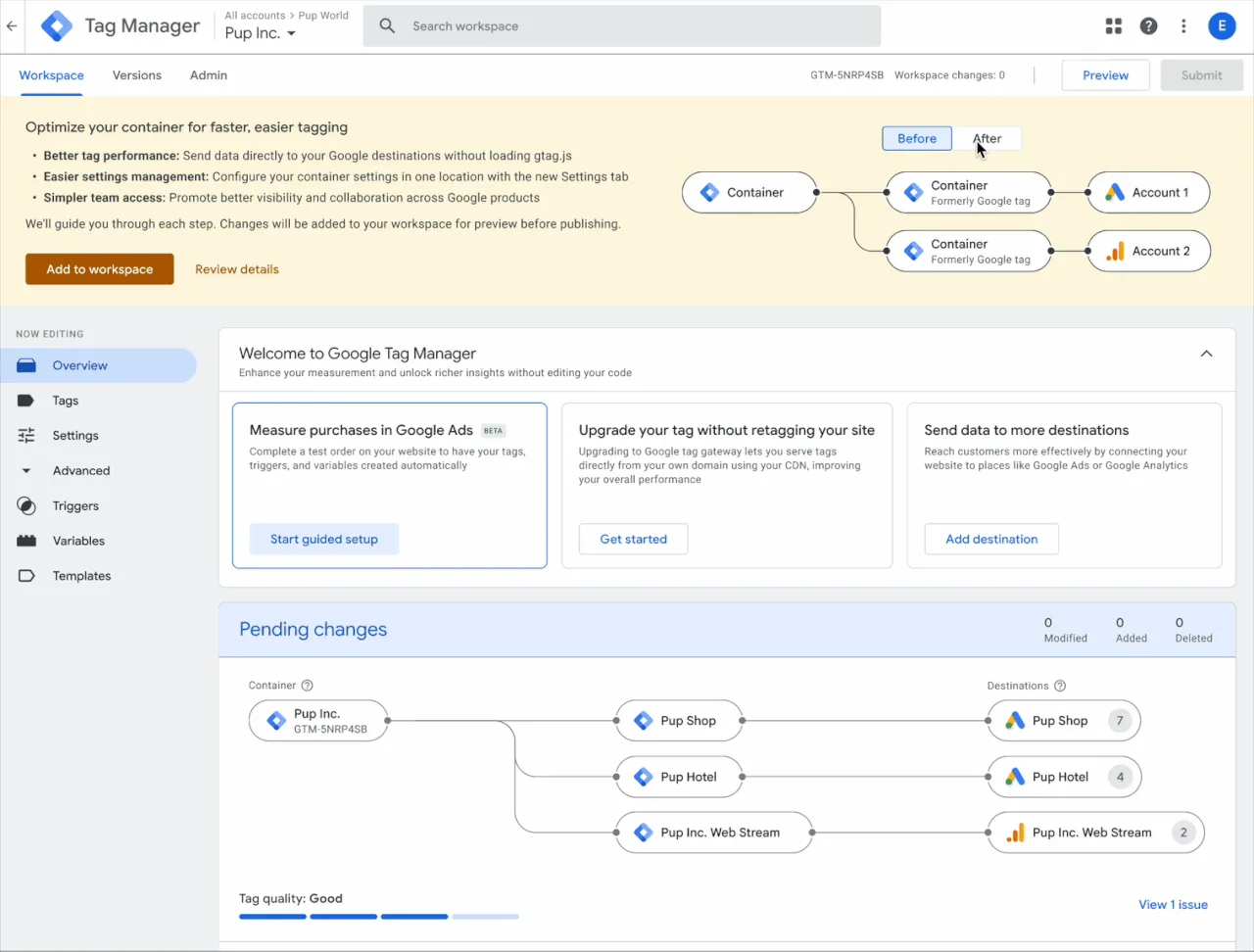 Original newsletter image: Google Tag Manager moves inside Google Ads: biggest GTM update in years