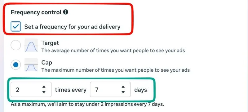 Original newsletter image: Meta Frequency control is now live in some accounts