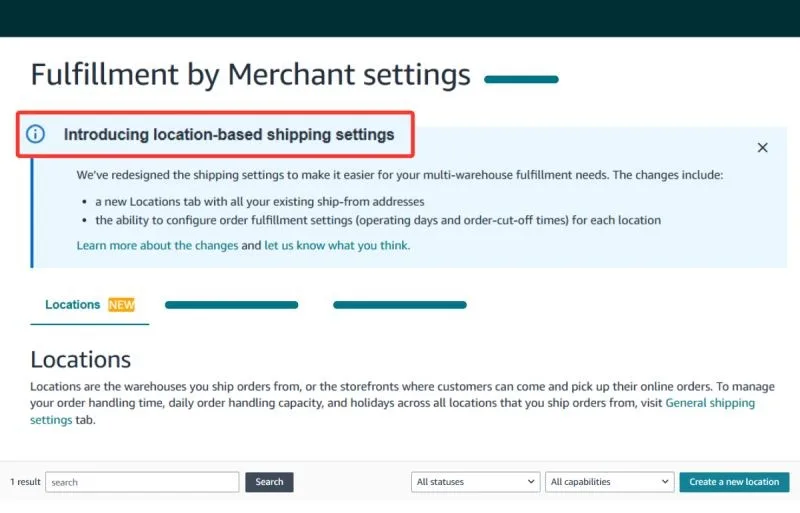 Original newsletter image: Amazon updates FBM shipping settings for multi-warehouse fulfilment