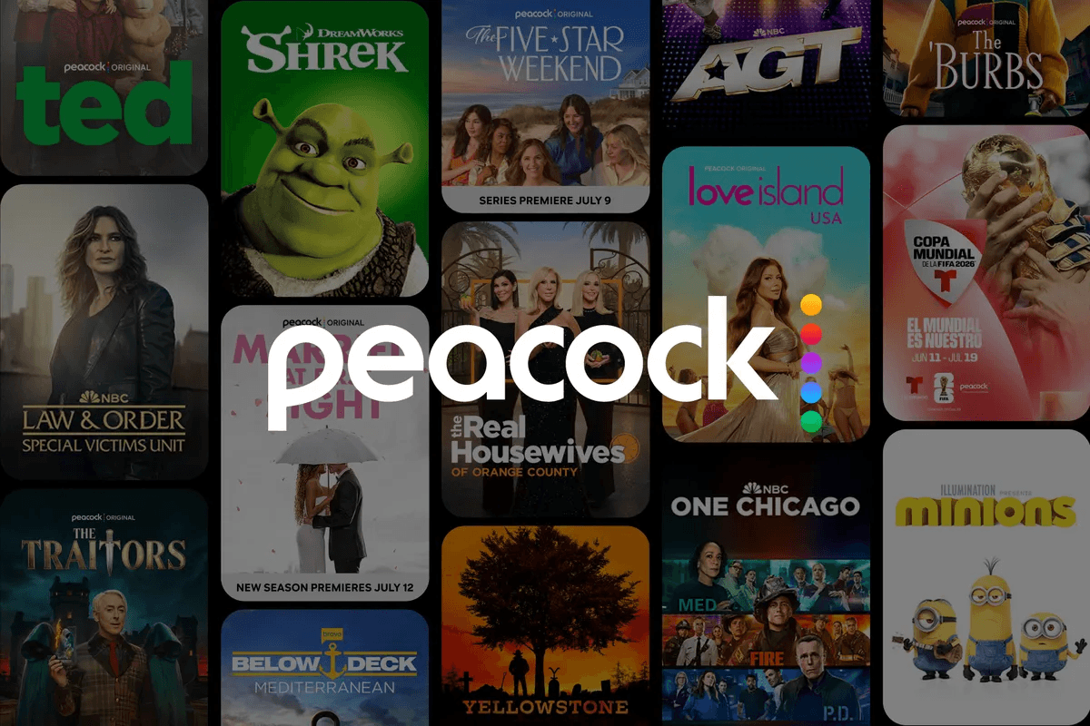 Peacock programmes featured in the YouTube Primetime Channels announcement