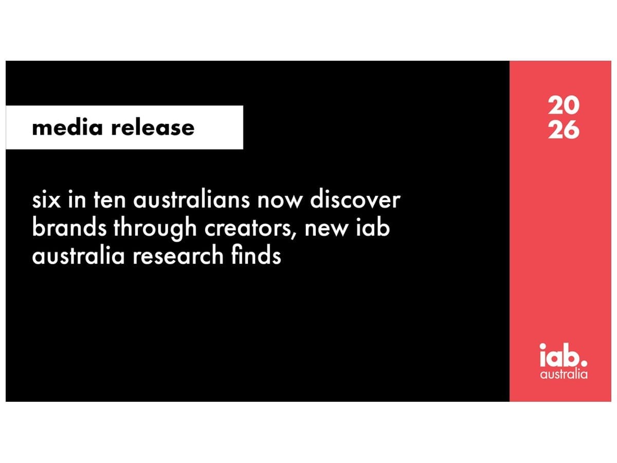 IAB Australia announcement of research into brand discovery through creators.