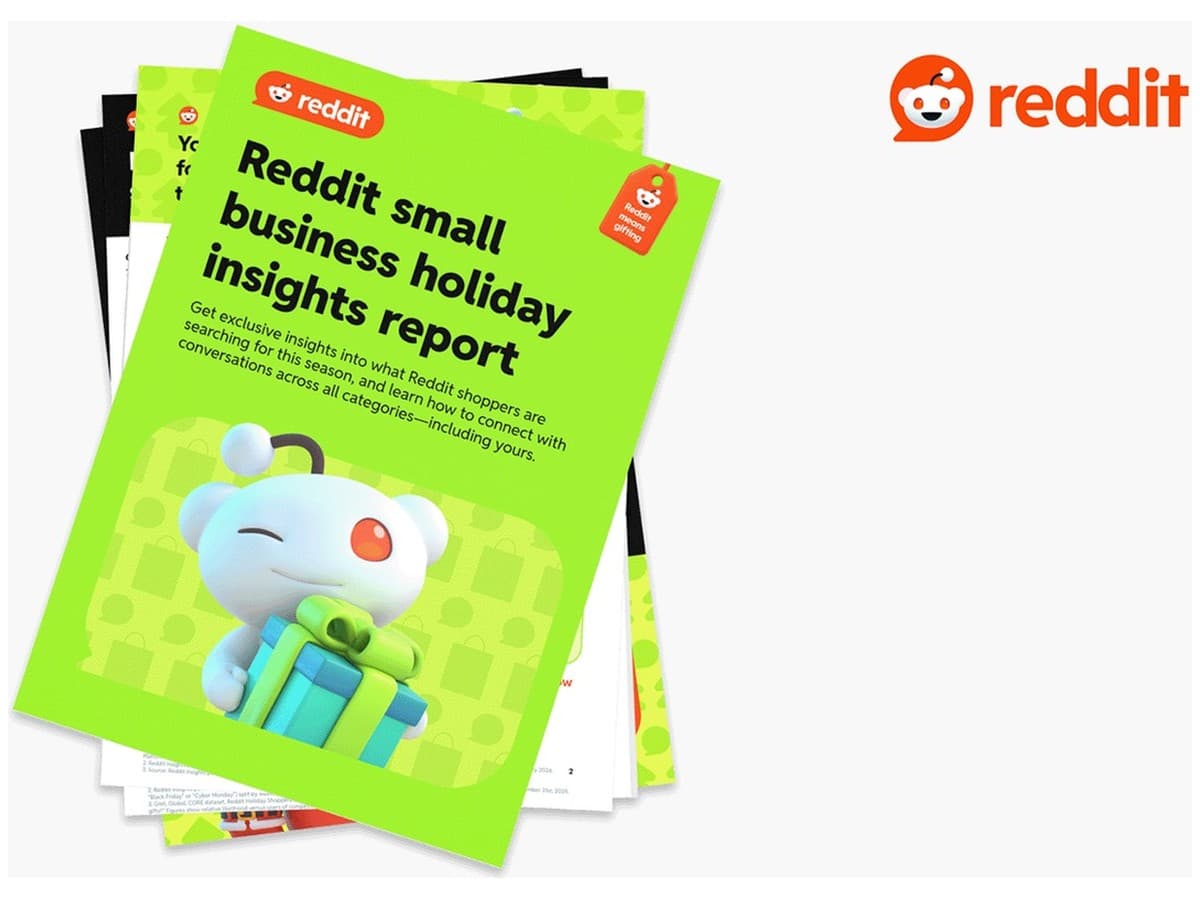 Cover of the Reddit small business holiday insights report.