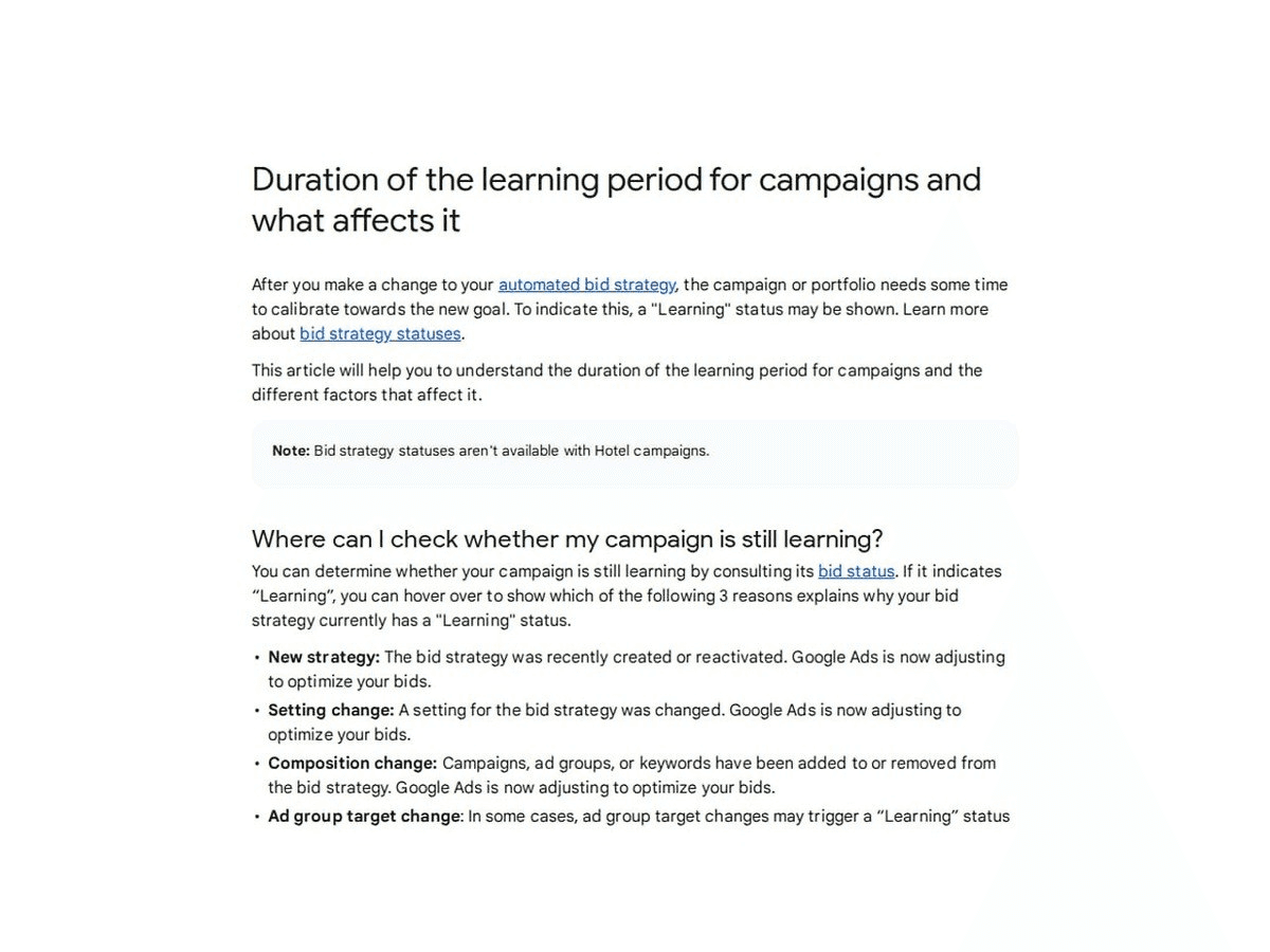Smart Bidding learning guidance: what changed, and what we got wrong