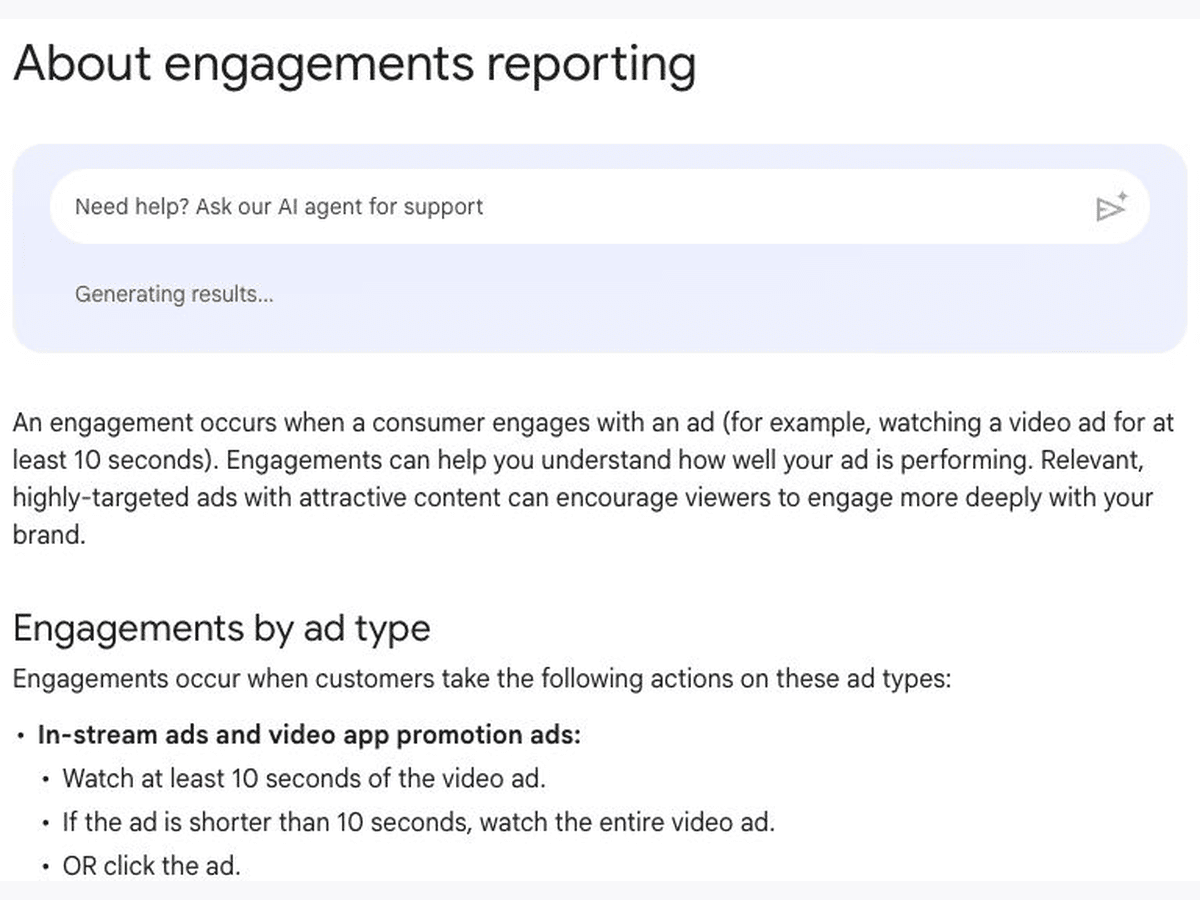About engagements reporting