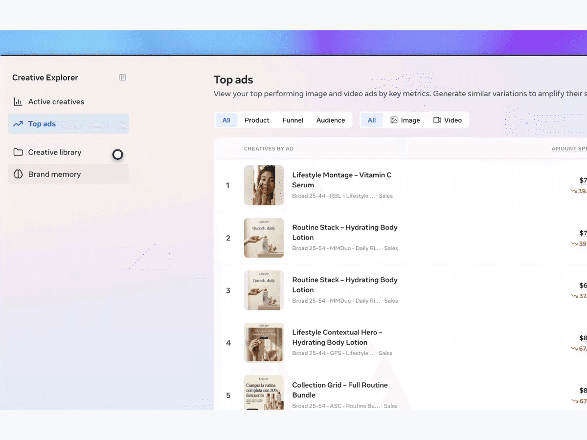 Meta expands Ads Creative Studio , frame from Meta’s official demonstration