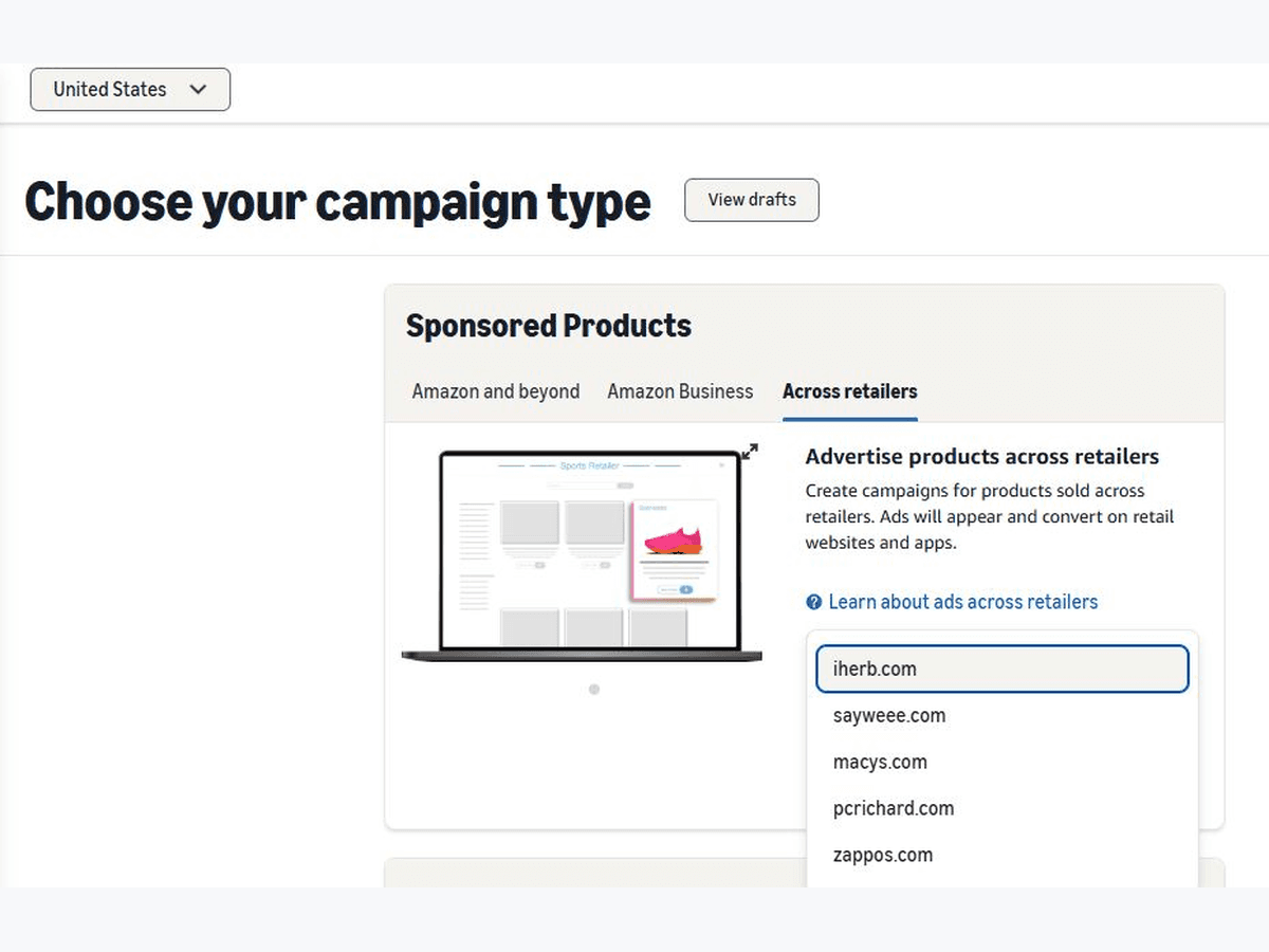 Amazon across-retailers beta account availability